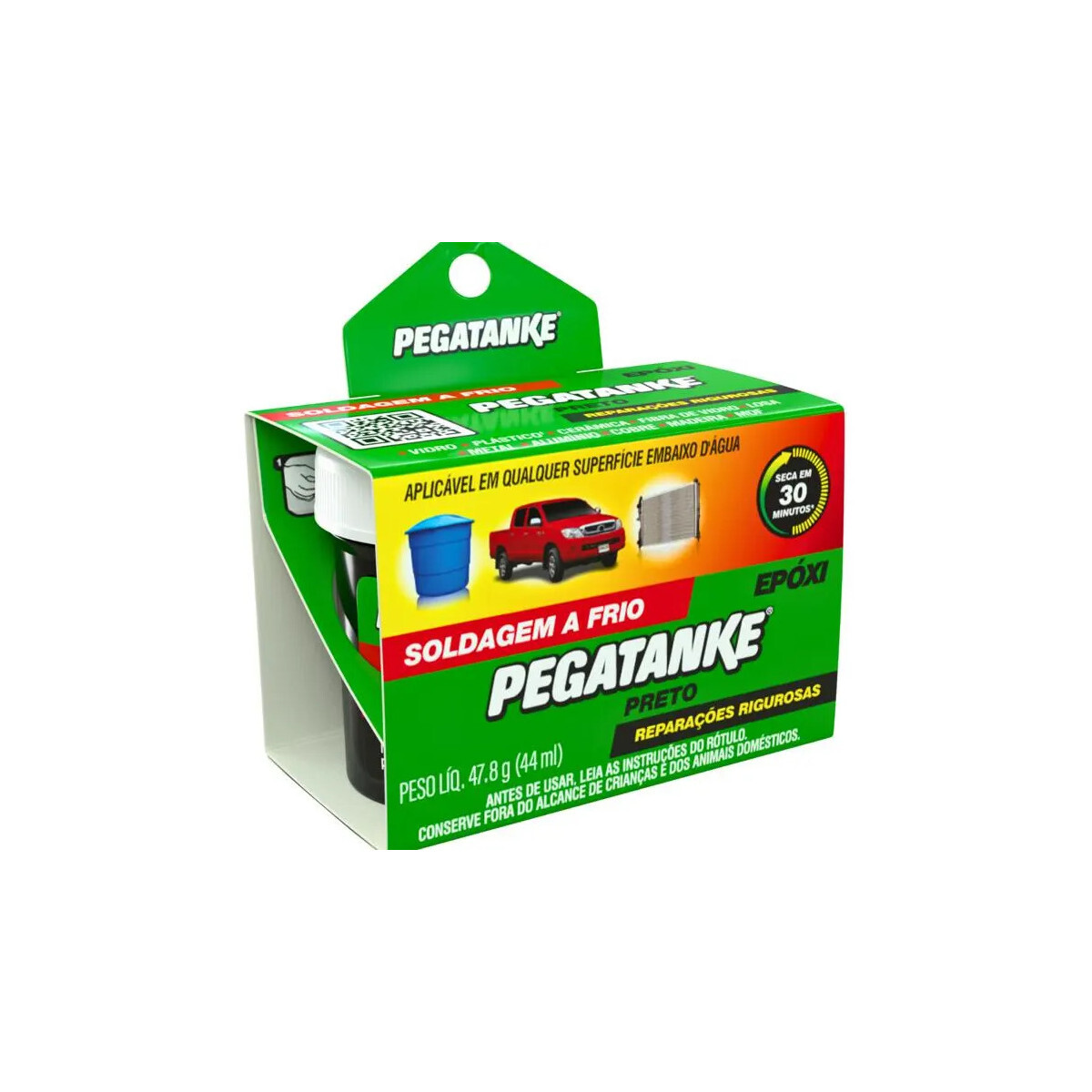 Adesivo Epóxi Pegatanke para Metais 34ml 52900040 Cor Preta