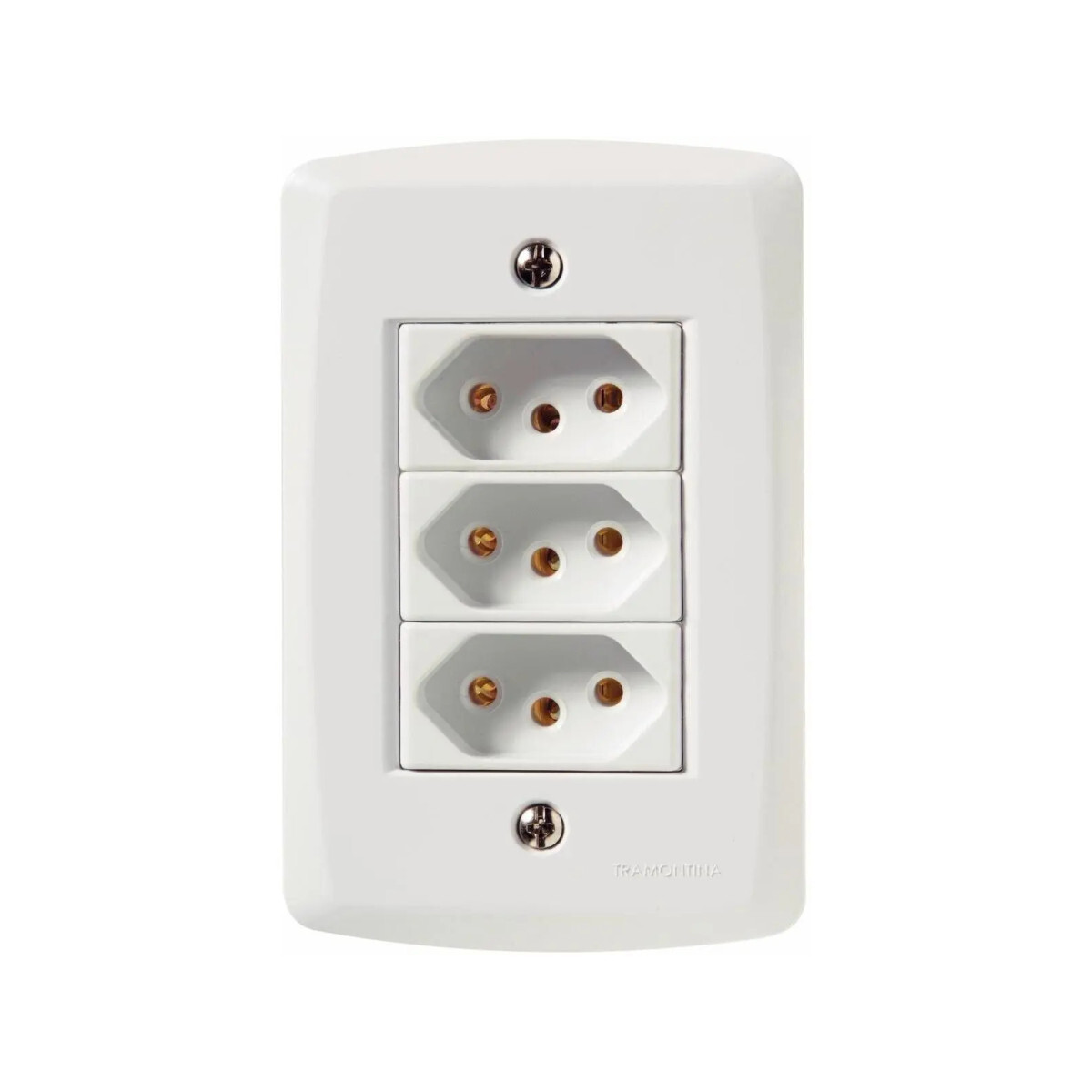 Conjunto 3 Tomadas 2p+t 20 a 250 V Tramontina Lux2 Branco