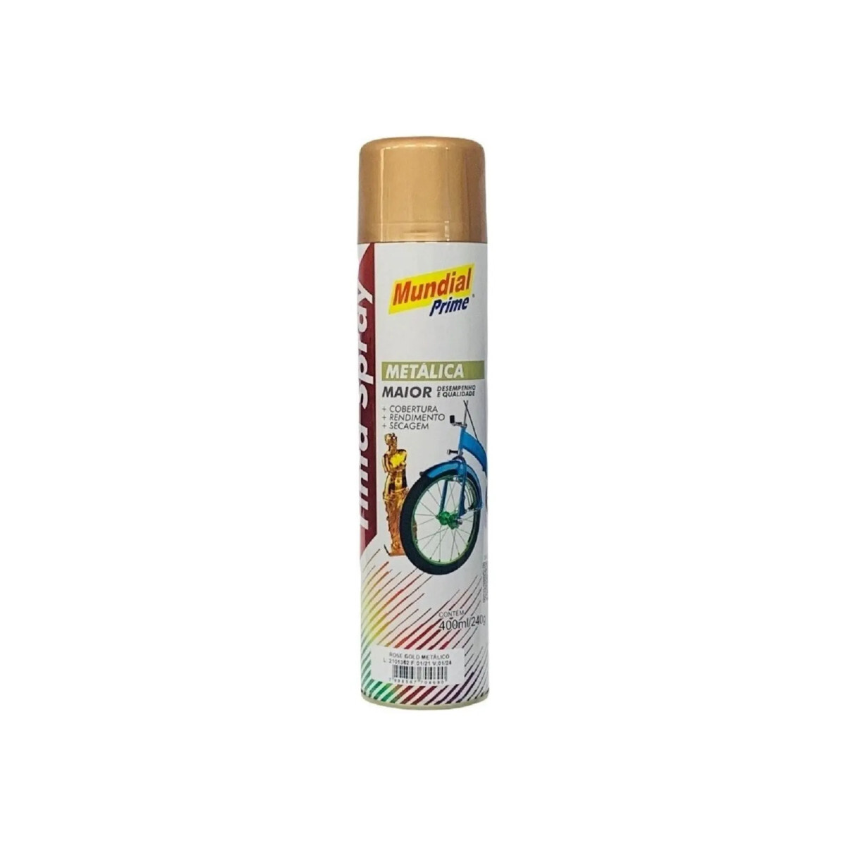 Tinta Spray Metálica Rose Gold 400ml Lev&uze Old - Alta Cobertura