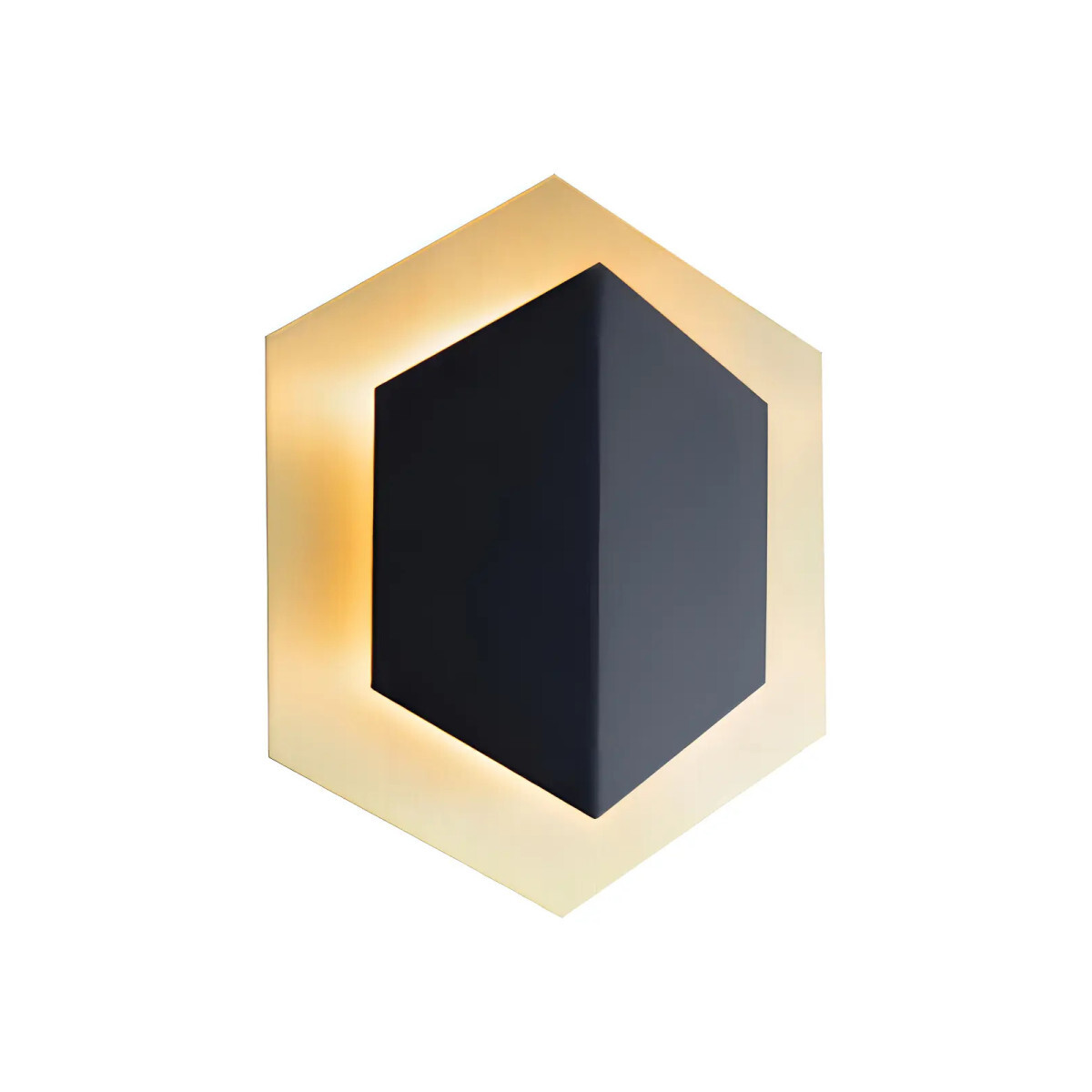 Arandela de Parede Quartzo Latão 19cm 2x G9 Preto e Dourado