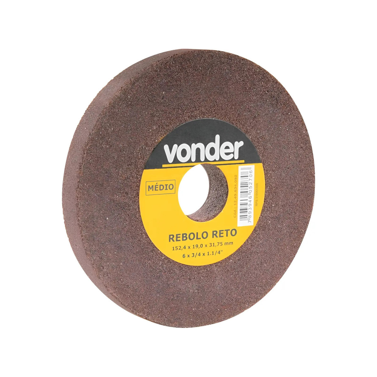 Rebolo Reto Carborundum para Uso Geral 10 X 1.1/4 X 1.1/2 Co