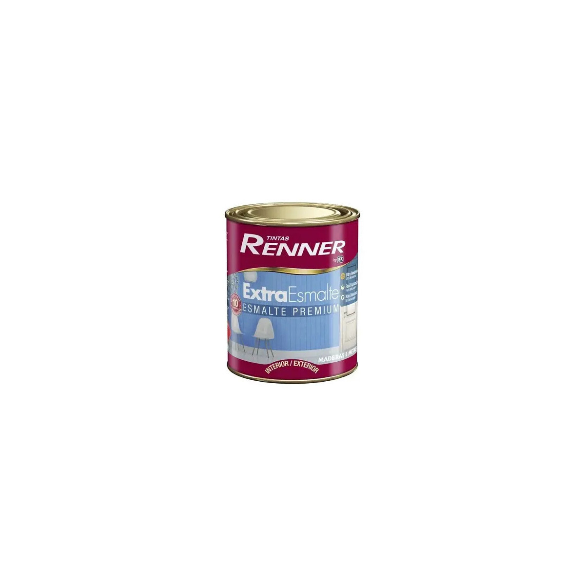 Esmalte Extra Brilhante Renner para Madeira e Metal 900 Ml