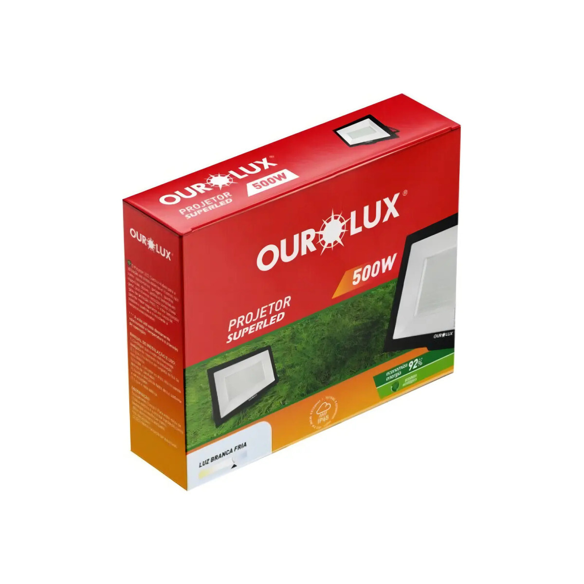 Refletor Led 500w Ourolux Superled Branco 6500k Ip65 Luminos