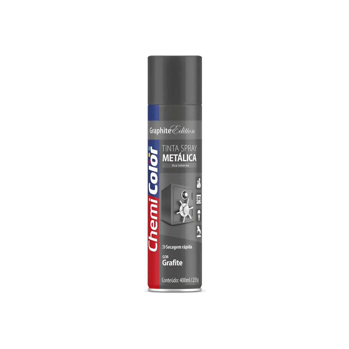 Tinta Spray Metálica Grafite 400ml Lev&uze - Alta Performance