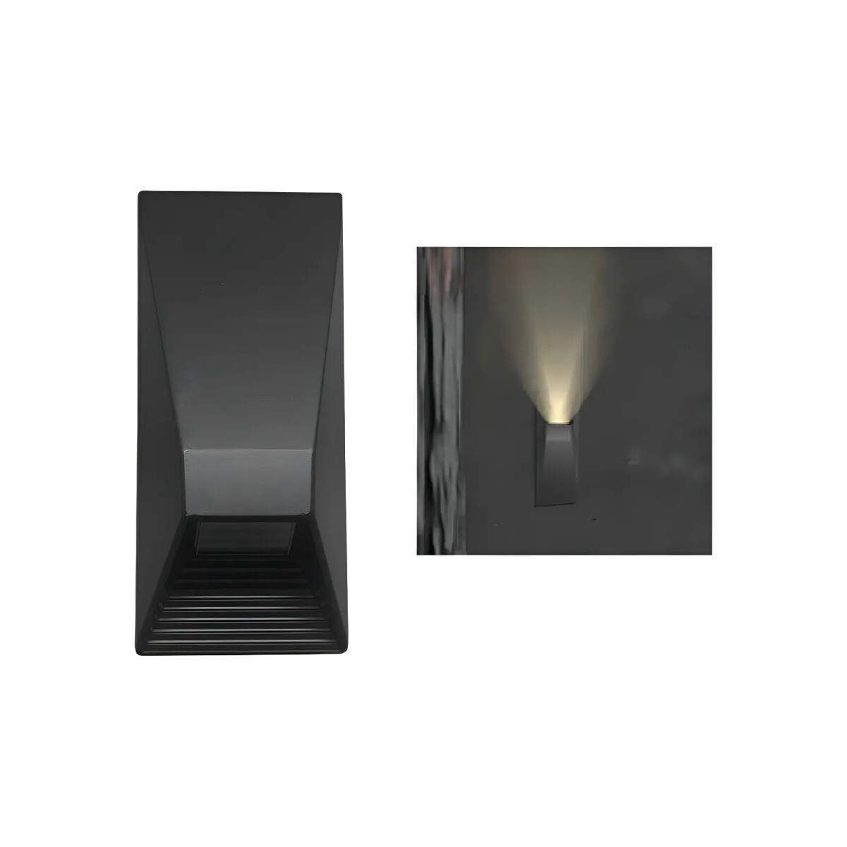 Arandela Luminária Capri Parede Externo Interno Muro Preta