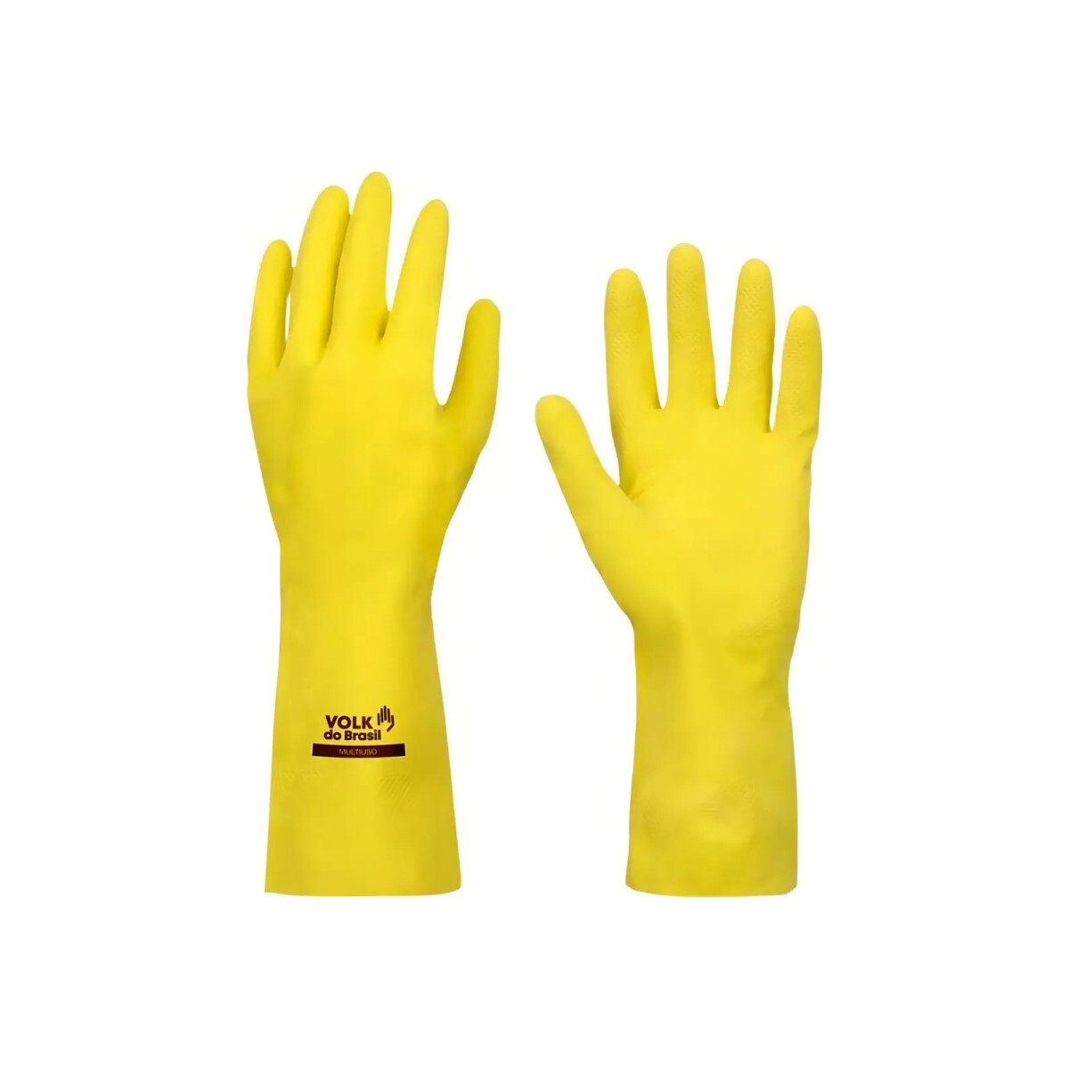 Luva Latex Reforçada Profissional Amarela Limpeza Volk