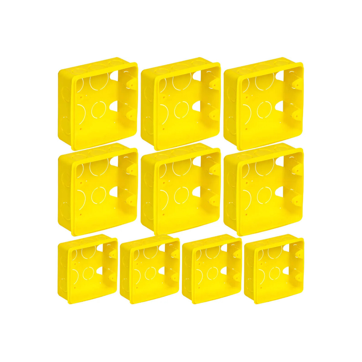 Caixa de Luz Amarela 4x4 Krona Eletroduto Pvc Antichamas
