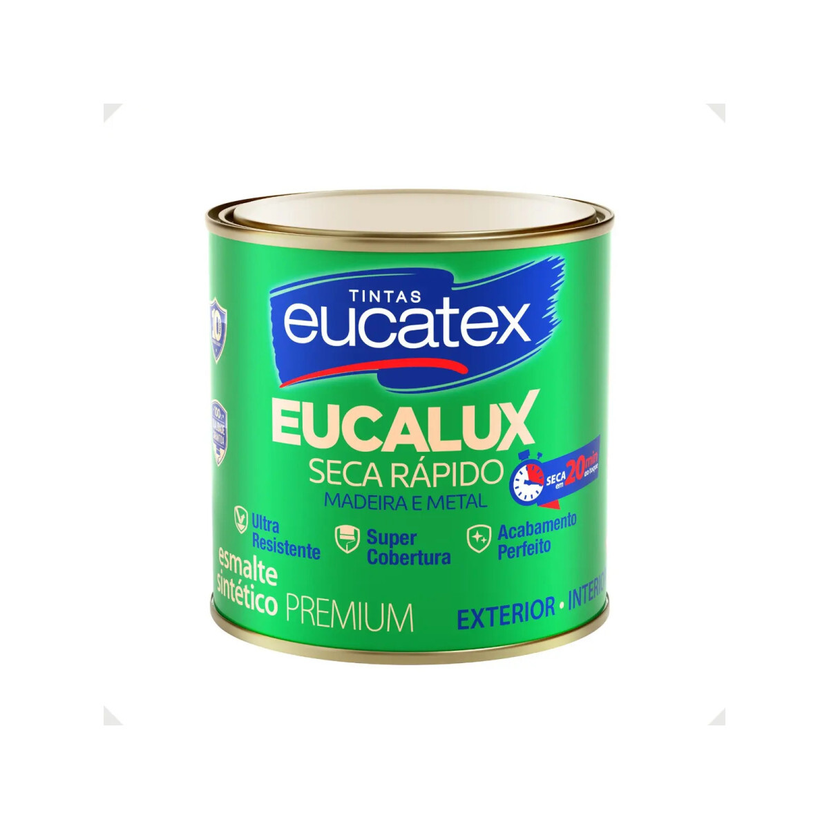 Eucatex Eucalux Tinta Esmalte Seca Rápido 225ml Cor Branco