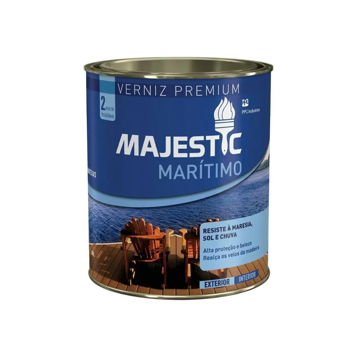 Verniz Marítimo Brilho Incolor 0,9l Majestic Incolor Brilhan
