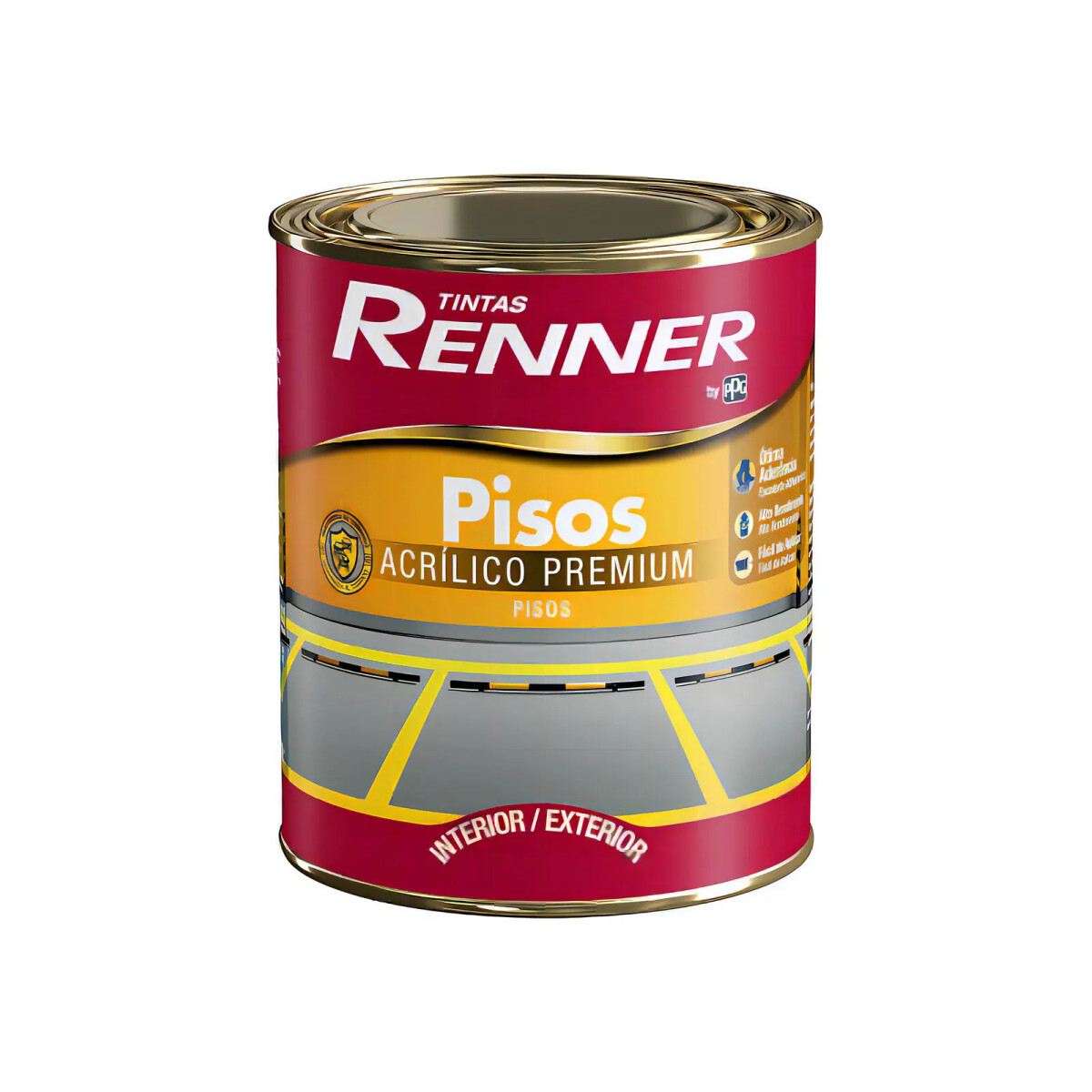 Tinta Piso Fosco 900ml Renner Cor Cinza