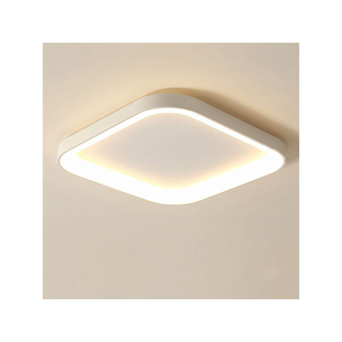 Plafon Sobrepor Quadrado Branco Psplast Iluminação Teto
