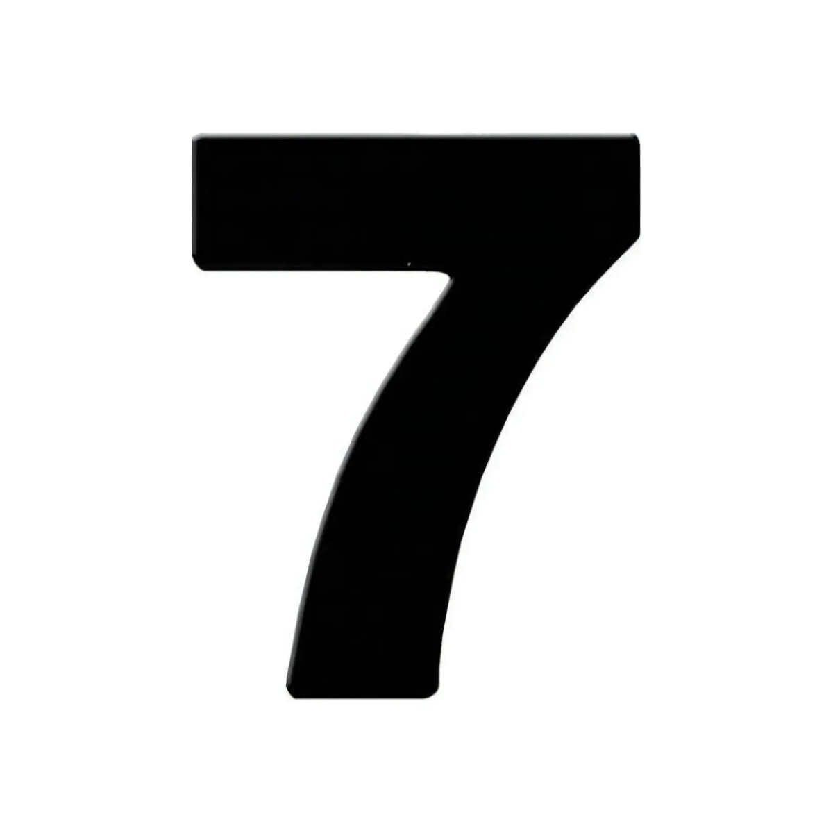 Número Residencial 125mm Preto Numeral 5 - Alta Durabilidade