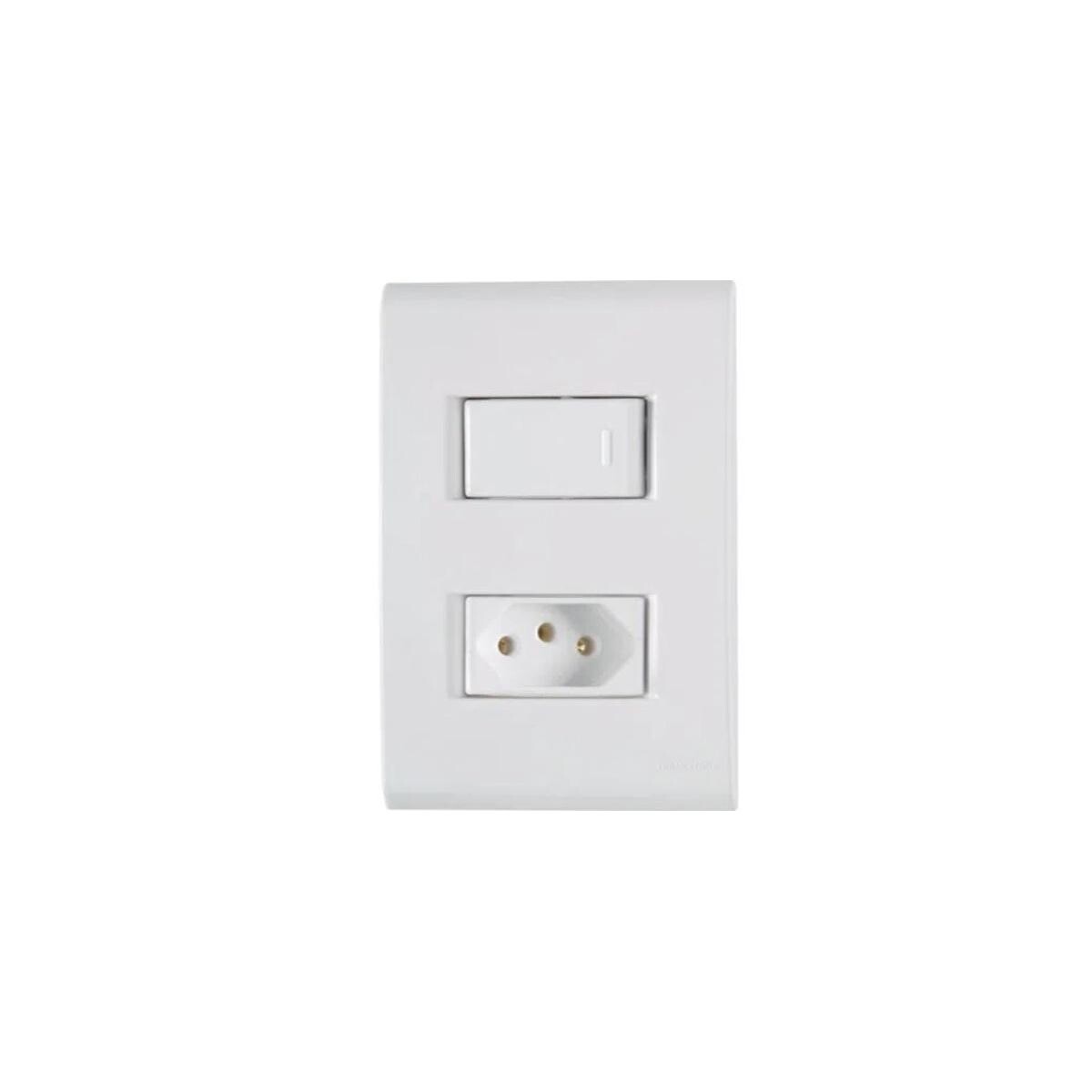 Conjunto Interruptor Simples e Tomada 10a Liz Tramontina 57170/264