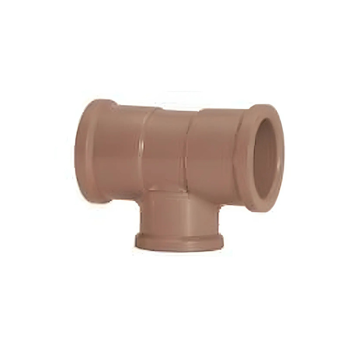 T de Pvc Amanco Redução Soldável 40x32mm Marrom