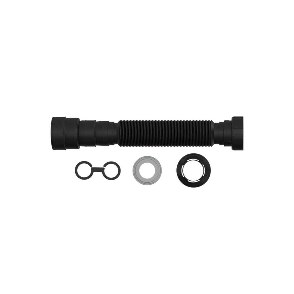 Sifão Sanfonado Flexível Pia Banheiro Cozinha Preto Black