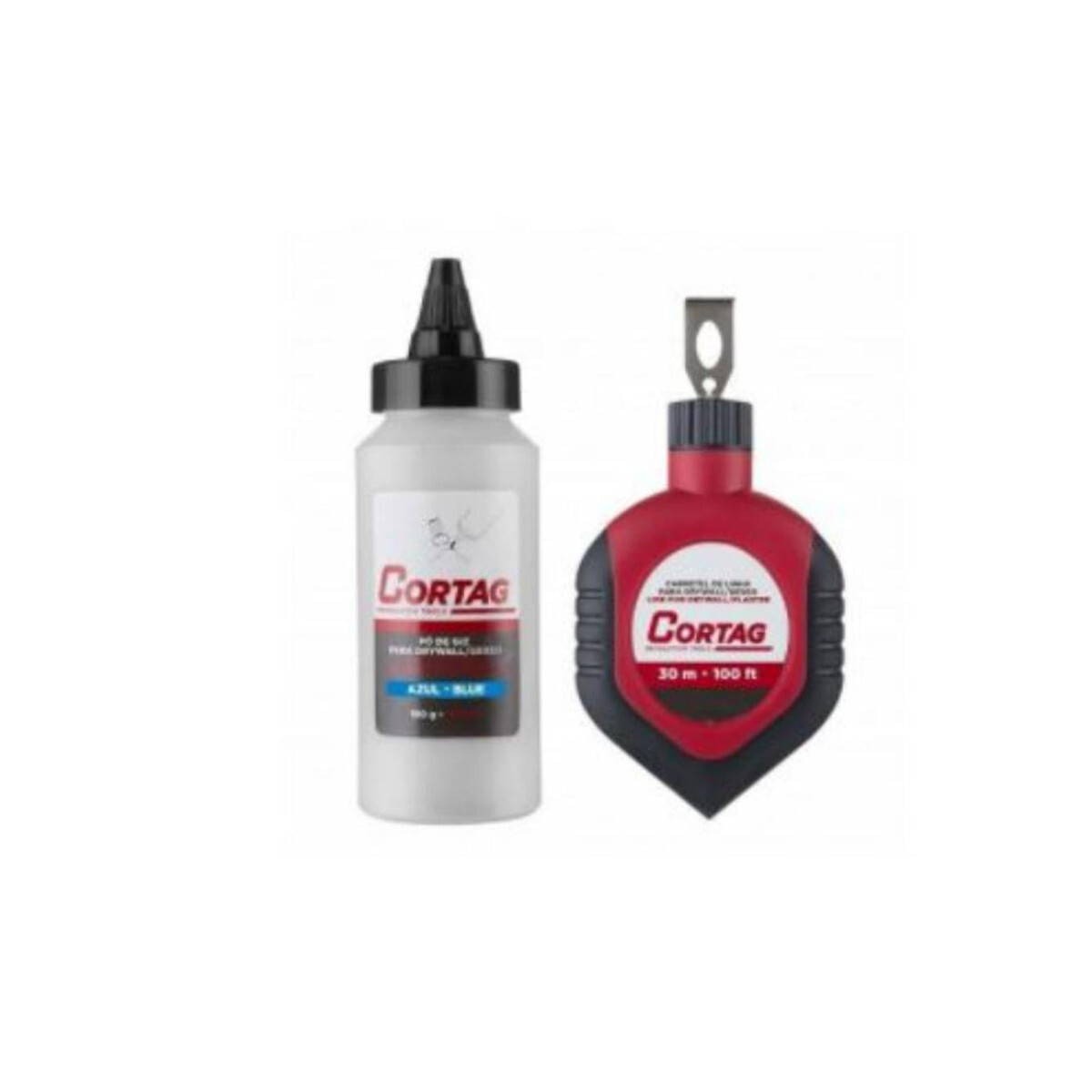 Kit Giz de Linha com Marcador 30 Metros Cores Cortag Cor Azu