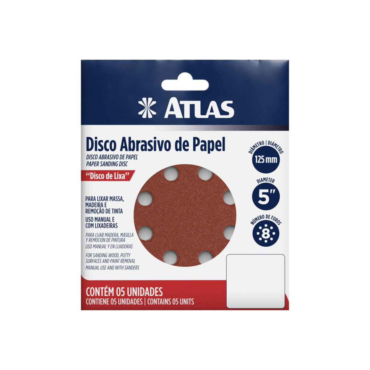 Disco de Lixa 4-1/2 G100 Dtools para Acabamento Profissional