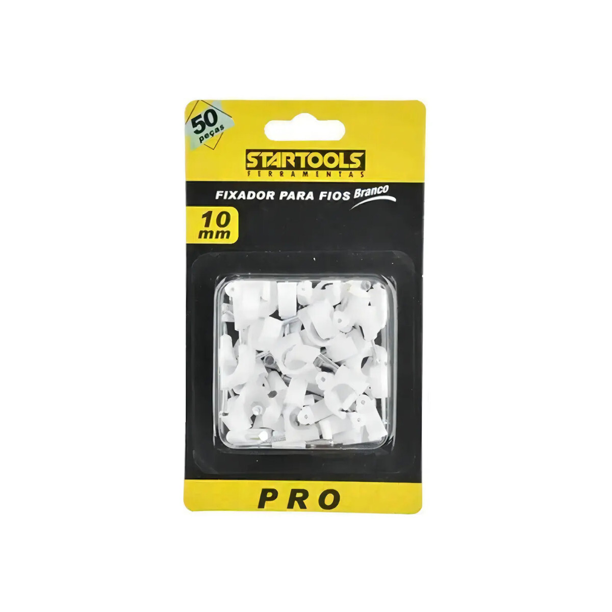 Fixador de Cabos e Fios 10mm Pacote C/50 Un - Startools