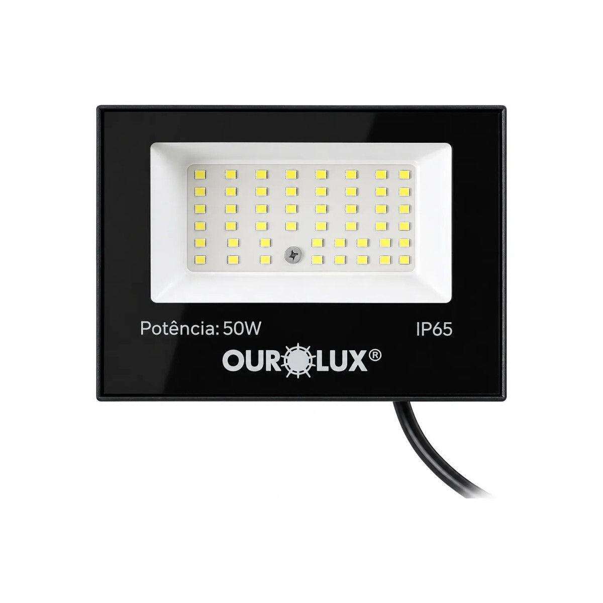 Refletor Led 50w Ourolux Superled 6500k Branco Frio Carcaça