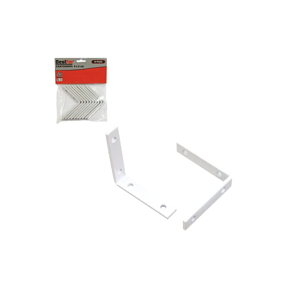 Cantoneira Simples Bomfix 6x6cm - Suporte Robusto e Durável