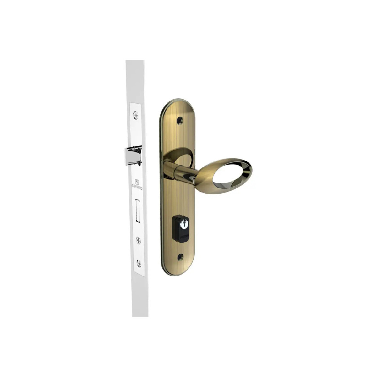 Fechadura Externa Opengolf Colonial Soprano Cor Bronze