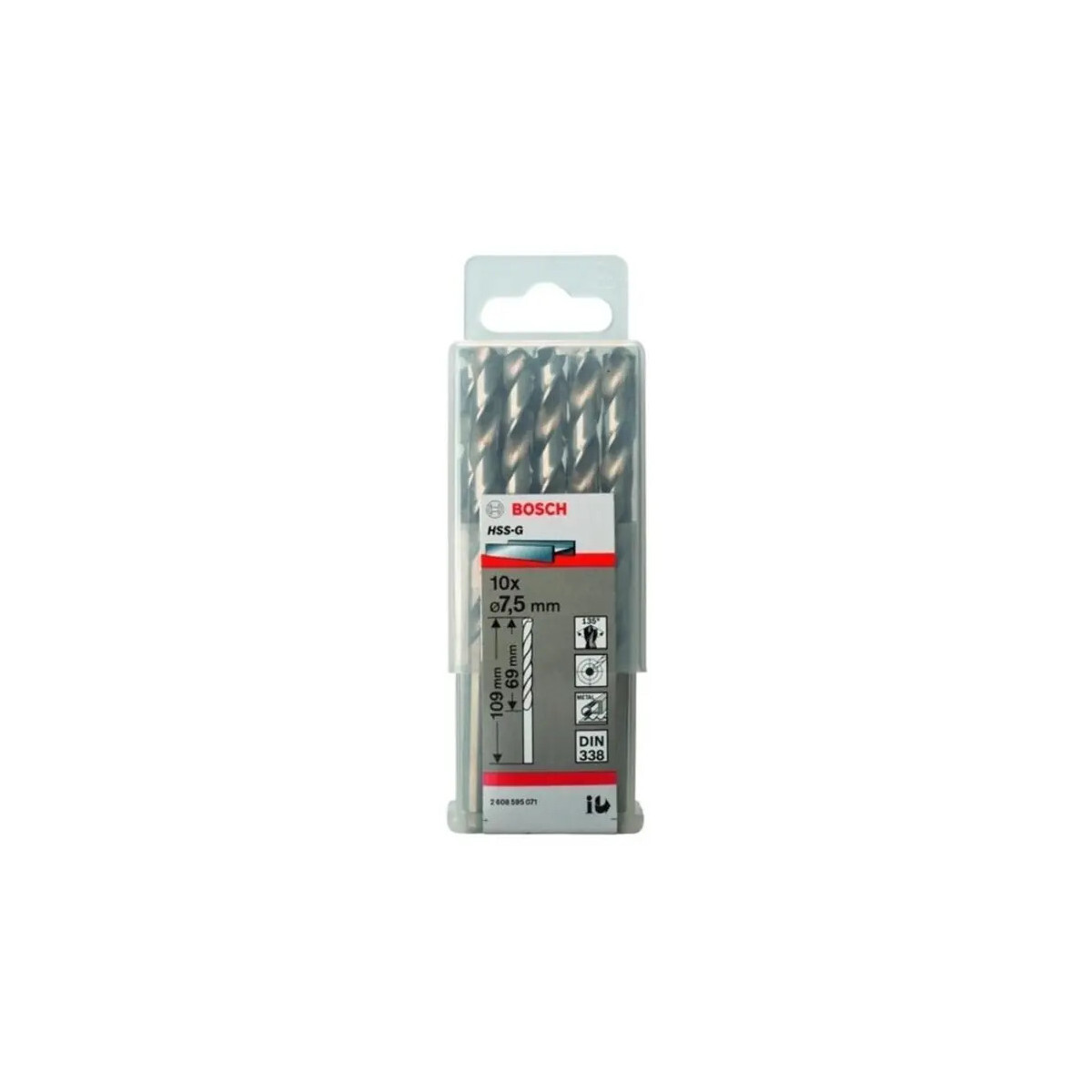 Broca Aço Rápido Bosch Hss 7,5mm