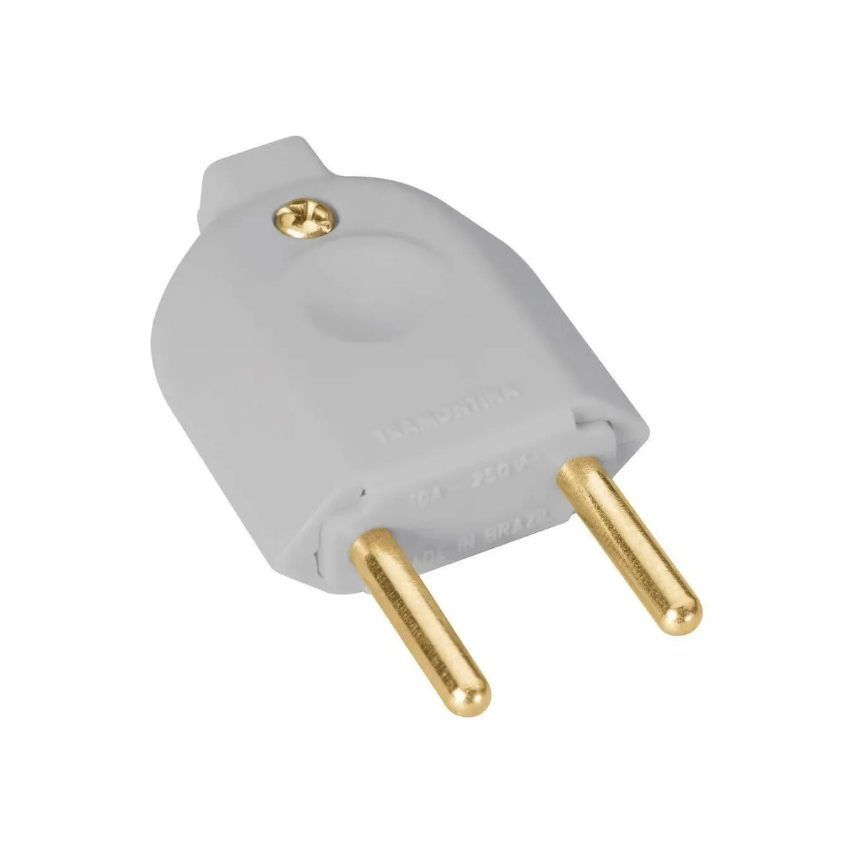 Plug Macho Elétrico Tramontina Cinza | Padrão Abnt