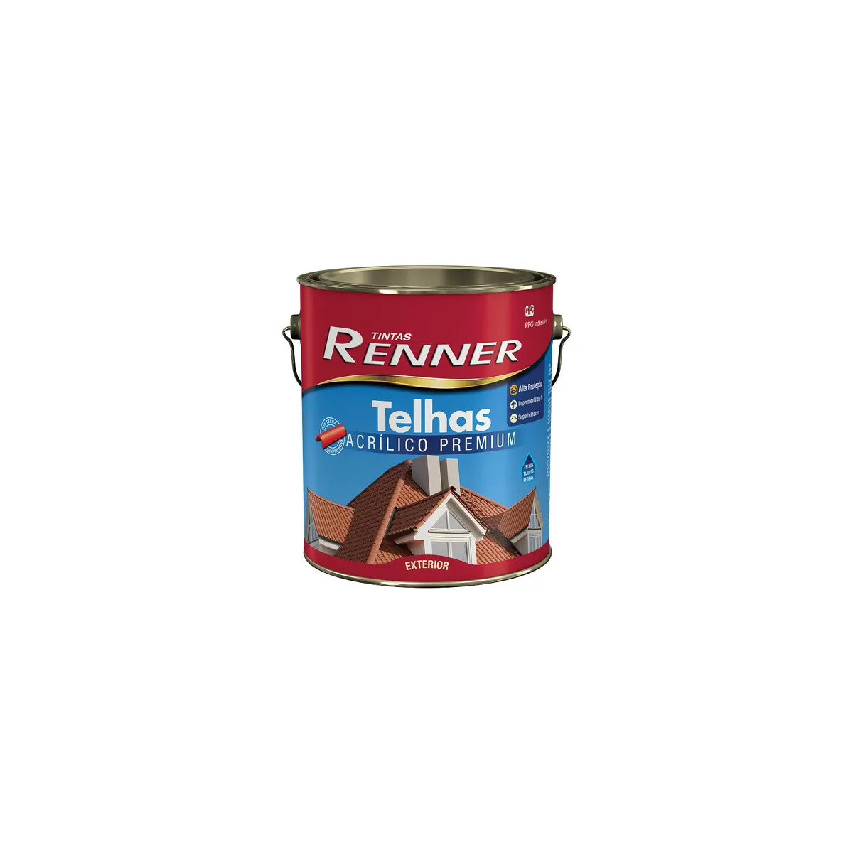 Tinta Telhas 3,6l Brilhante Renner Cor Cinza Claro