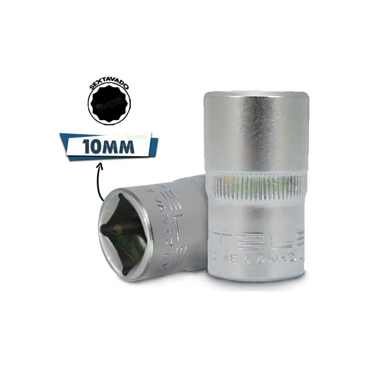Soquete Estriado 10 Mm - Stels P/ Chave Catraca de 1/2 Pol