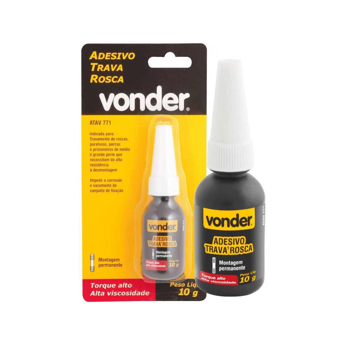 Adesivo Trava Rosca Anaeróbico Alto Torque 10gr Vonder Cor V