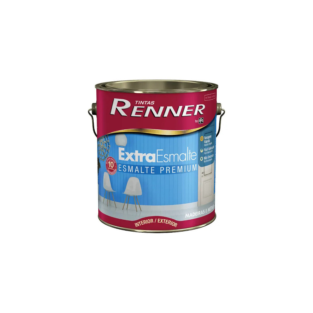 Tinta Esmalte Extra Brilhante 3,6l Renner Cor Branco/gelo