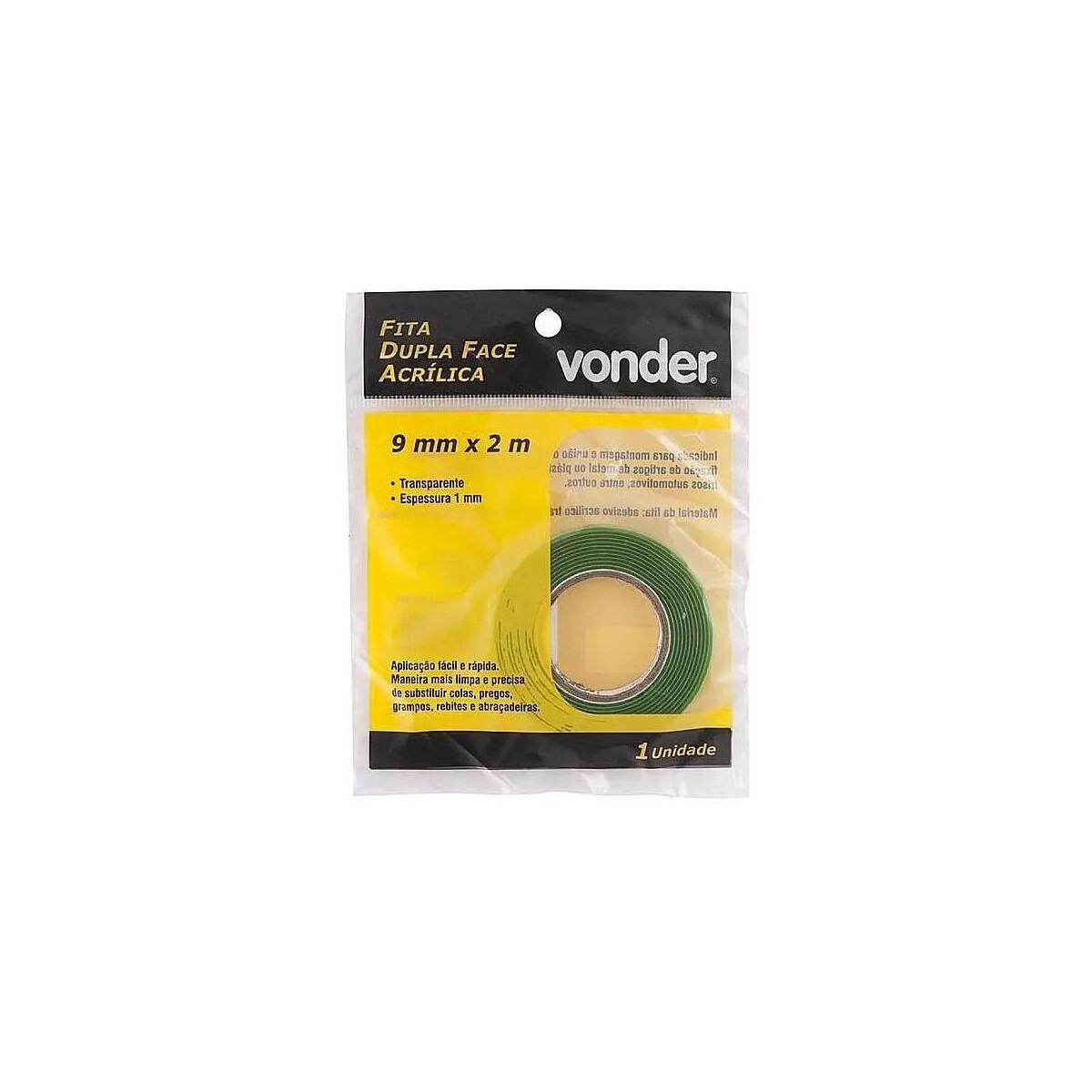 Vonder Fita Dupla Face Acrílica 09mmx2m