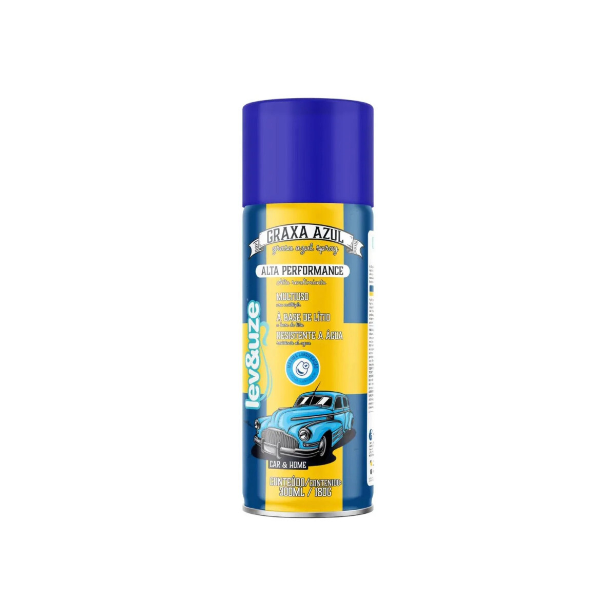 Graxa de Litio Azul Spray 300ml - Lev&uze