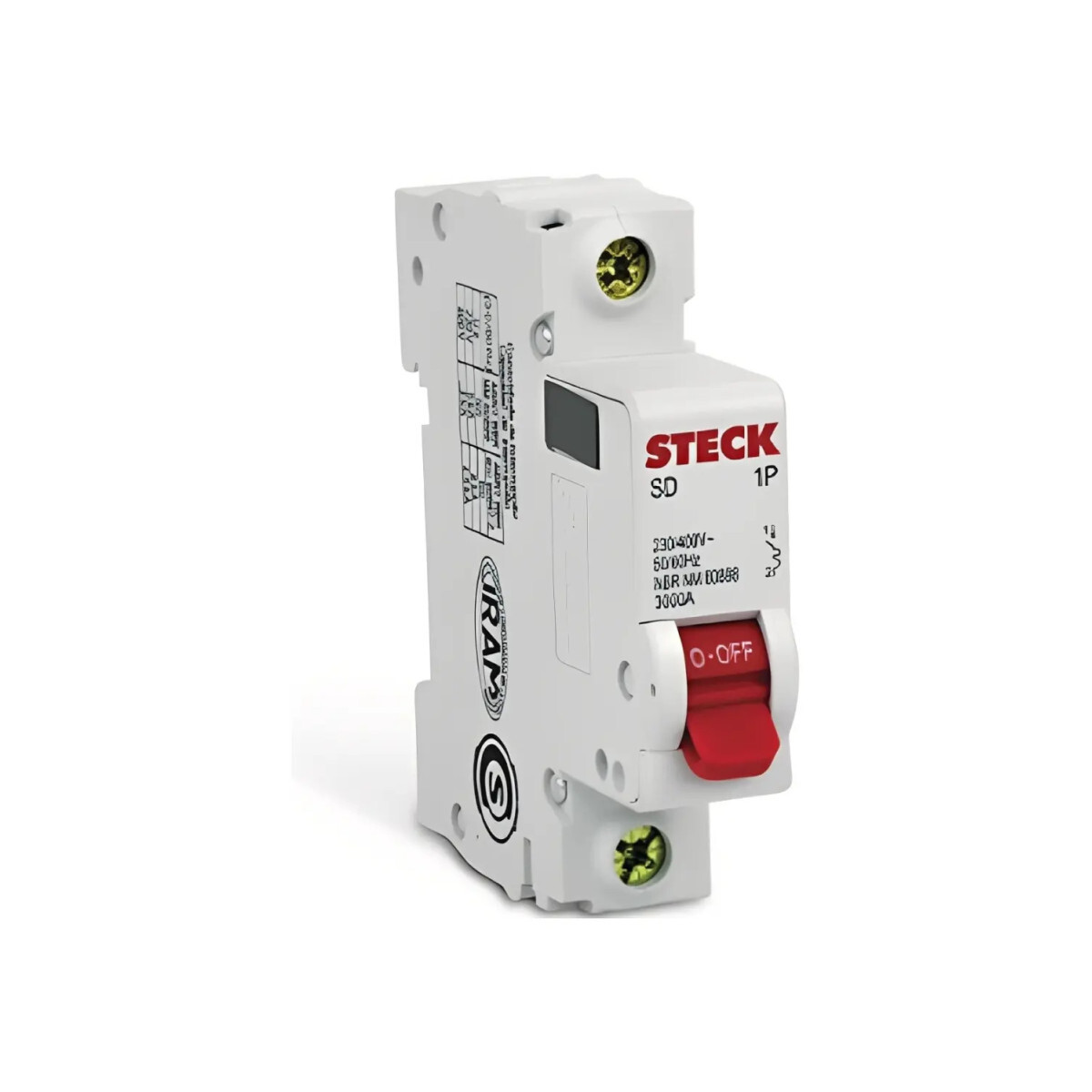 Disjuntor Mini Din Unipolar 10a Curva C 3ka 230/400v Steck