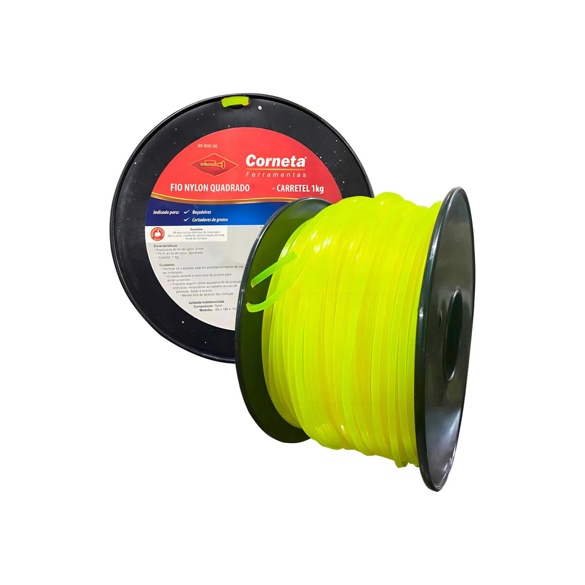 Fio Nylon Quadrado Amarela 3,3mm 1kg