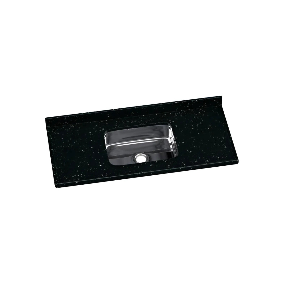 Pia Sintética com Cuba Inox 120x55cm 562208 Preto Rorato