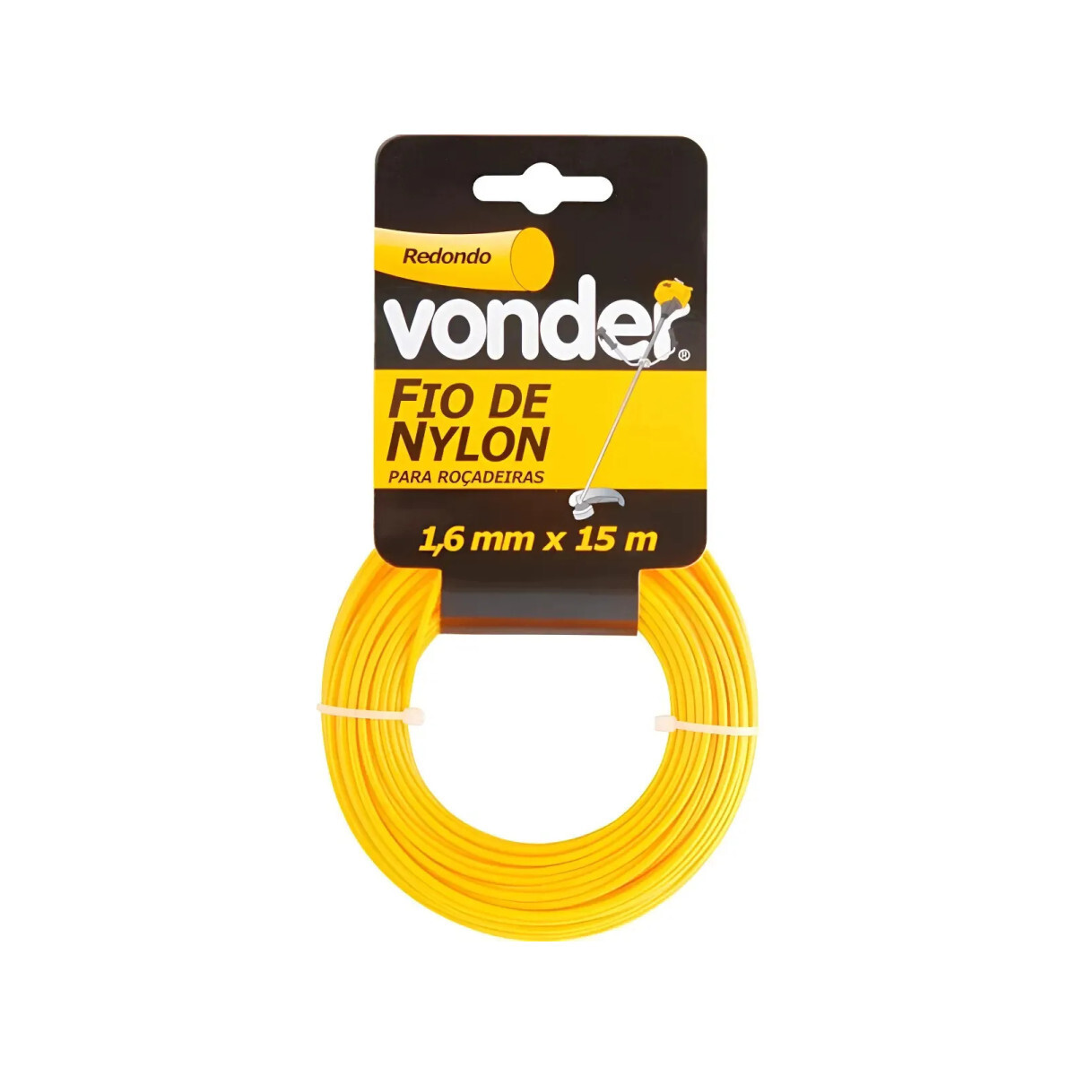Fio de Nylon Redondo 1,6mm X 15m Vonder Cor da Cobertura Ama