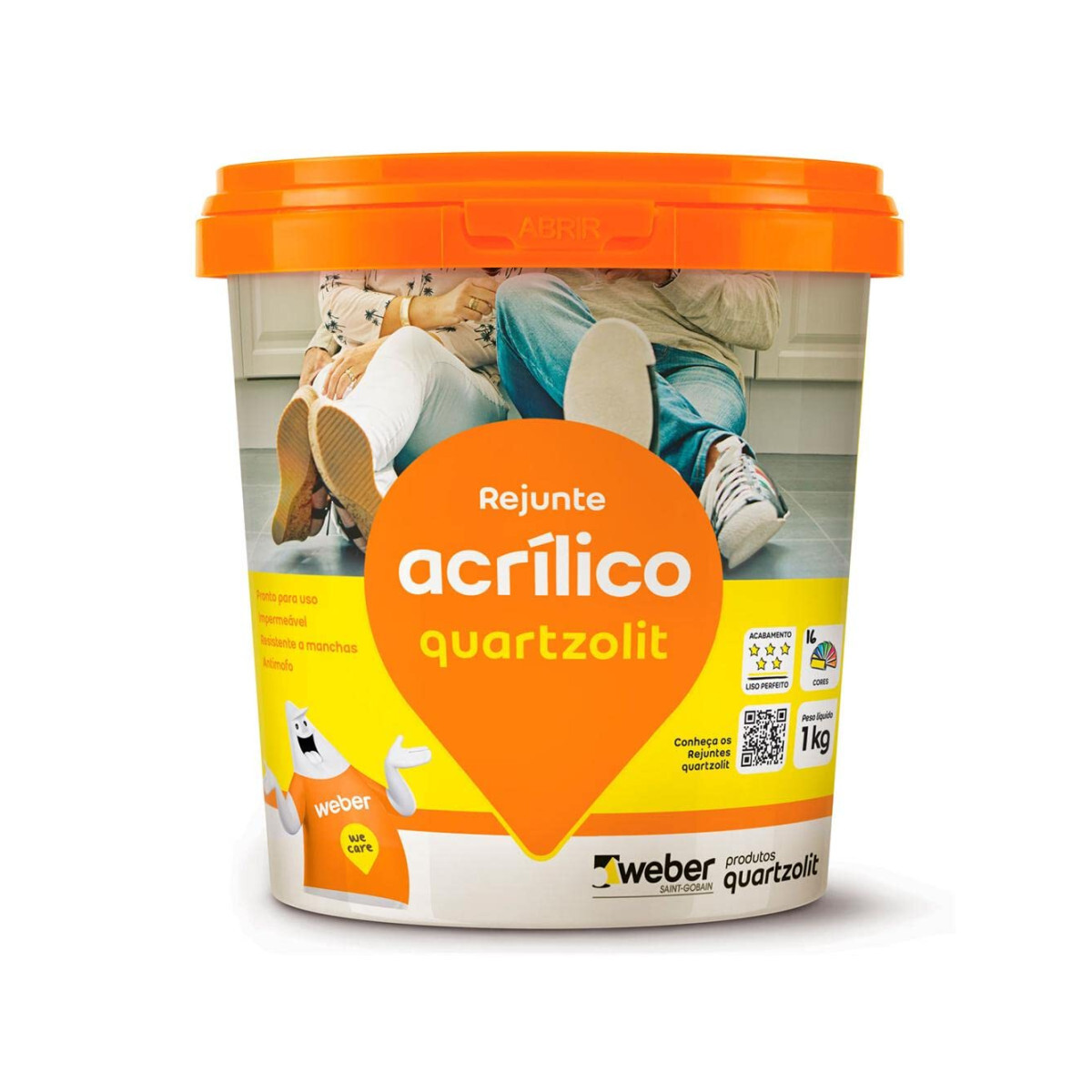 Rejunte Acrílico Bicomponente Argapoli 1kg Preto Durável