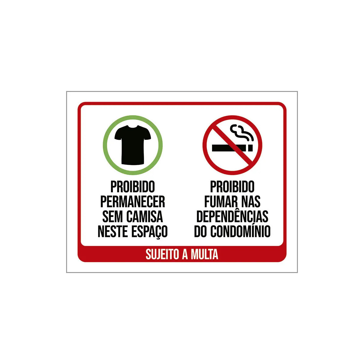 Placa Sinalização Proibido Fumar 120x150cm Branca - Conforme Abnt