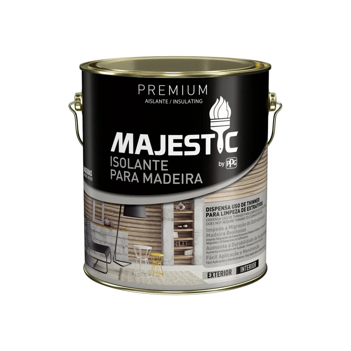 Isolante para Madeira Majestic Incolor 3,6l - Proteção e Durabilidade