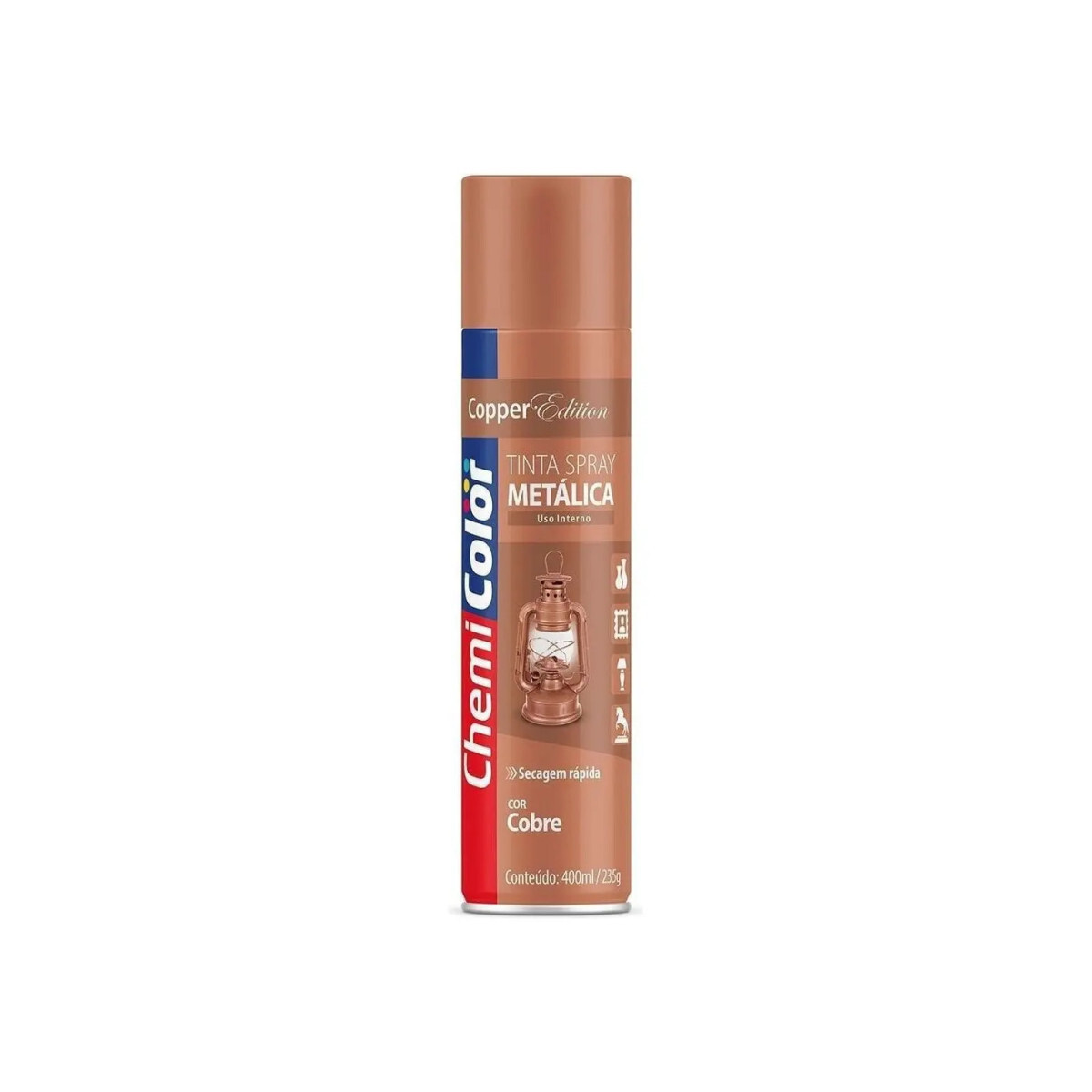 Tinta Spray Metálica Cobre Lev&uze 400ml para Acabamentos