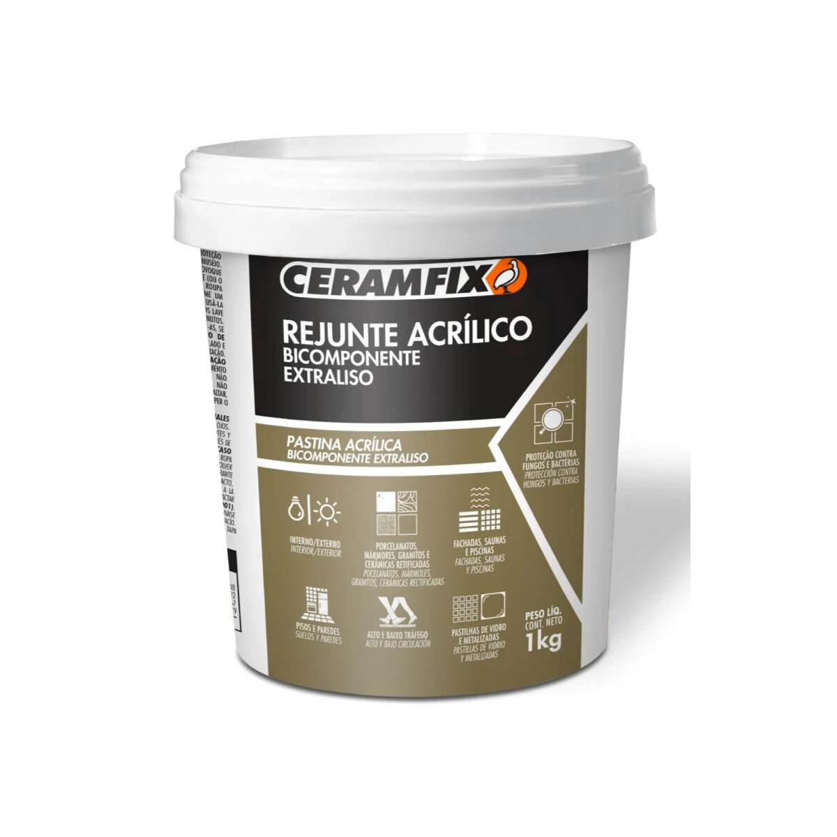 Rejunte Acrílico Bicomponente Argapoli 1kg Madre Pérola