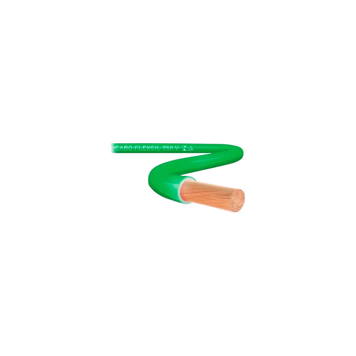 Cabo Flexível 6mm 20m Sil Fios Verde Pvc Unipolar 450-750v