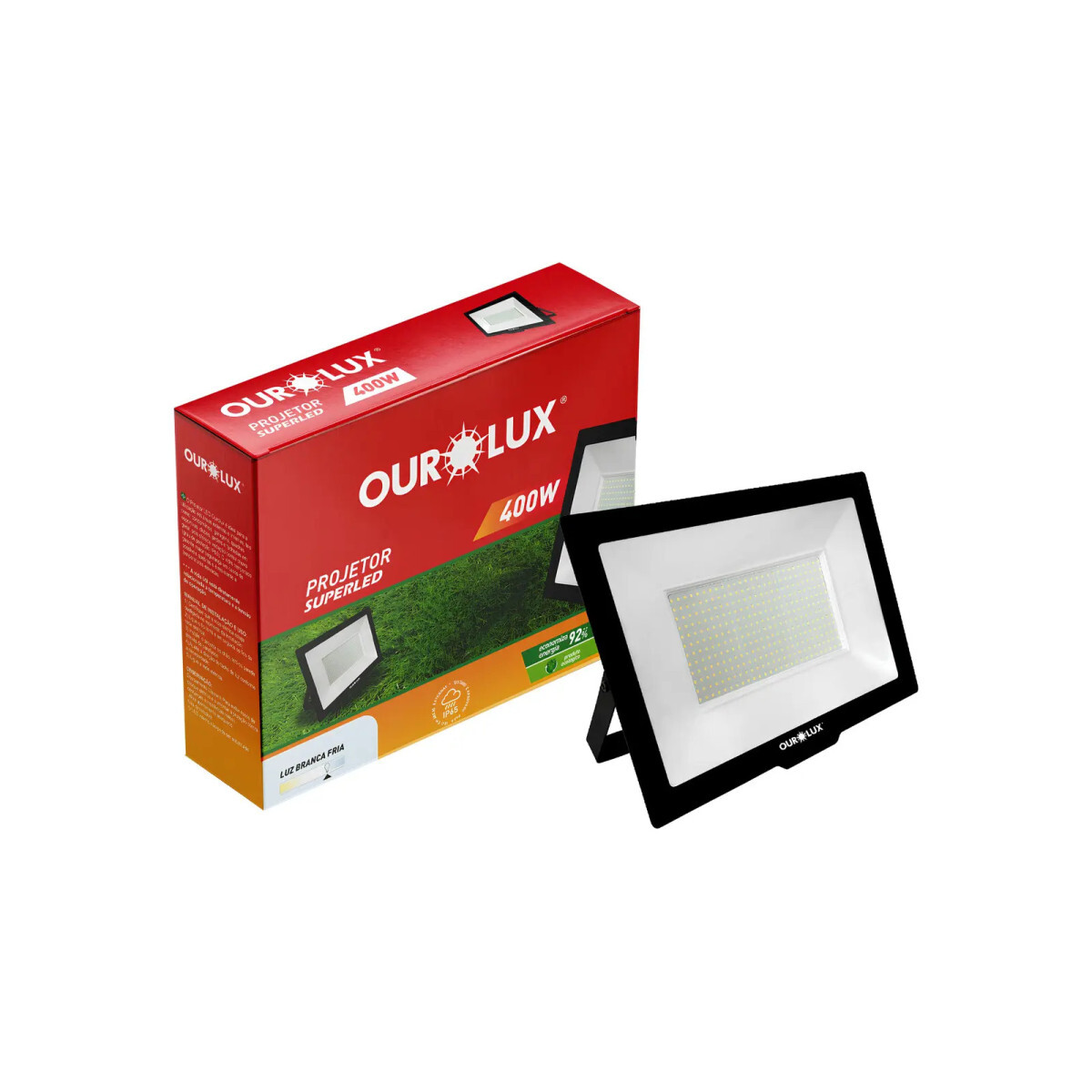 Refletor Projetor Led 400w Ourolux Superled 6500k Branco