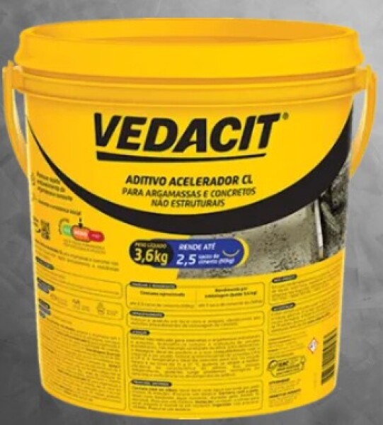 Aditivo Acelerador Vedacit Cl Cimento Concreto 900g
