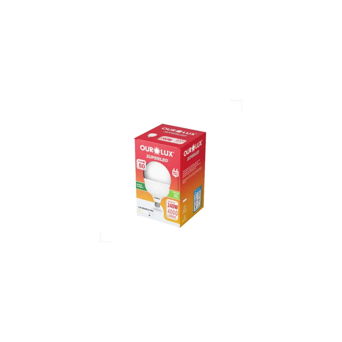 Lâmpada Bulbo Alta Potência 50w Branco Frio 6500k 4000lm E27