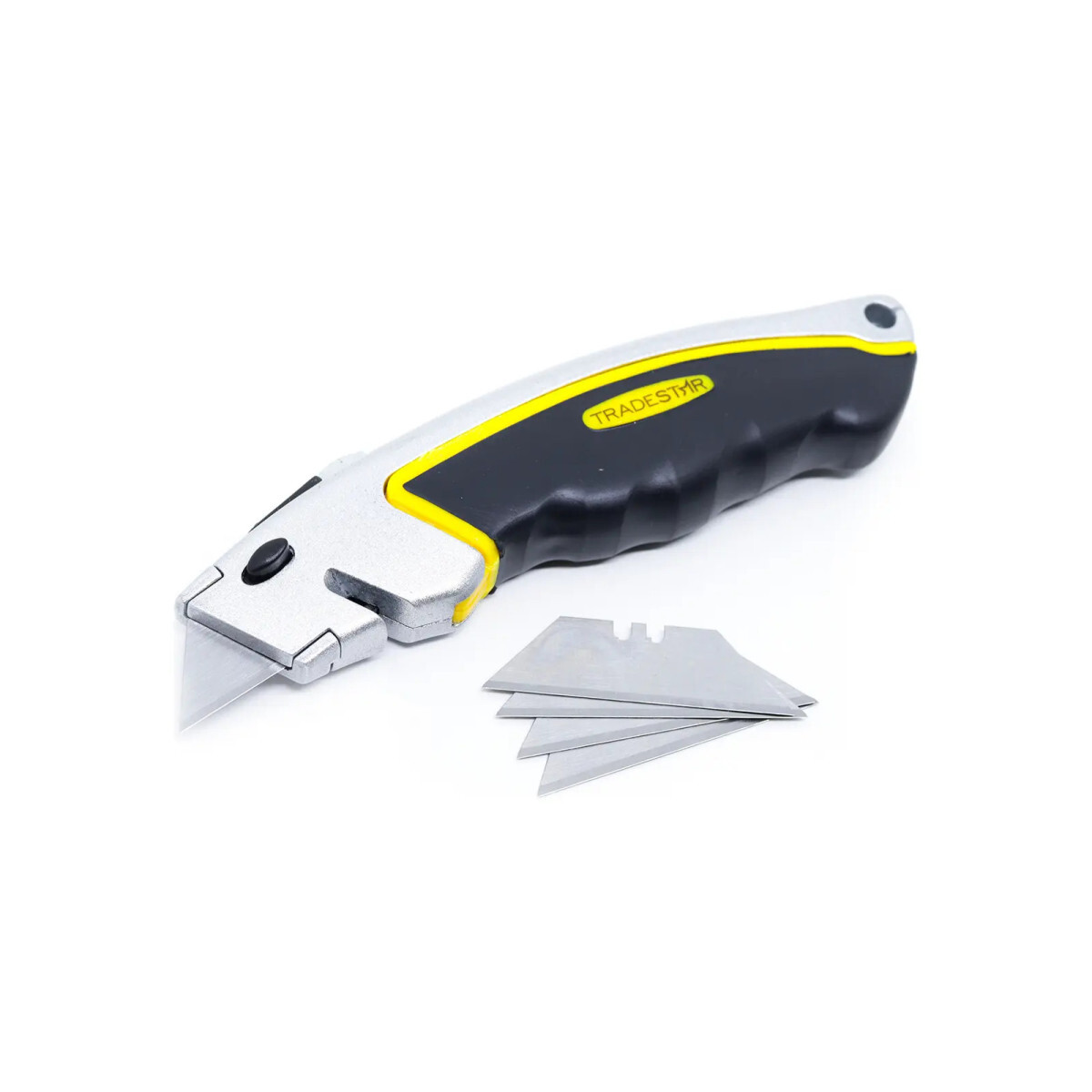 Estilete Trapezoidal Profissional 18mm Metal com 5 Lâminas e