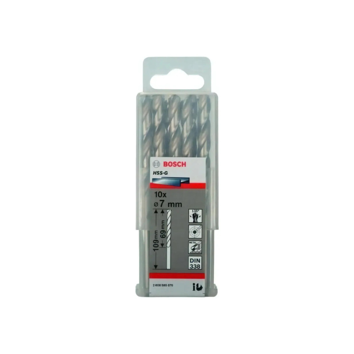 Broca Aço Rápido Bosch Hss-g 7mm para Metal e Madeira