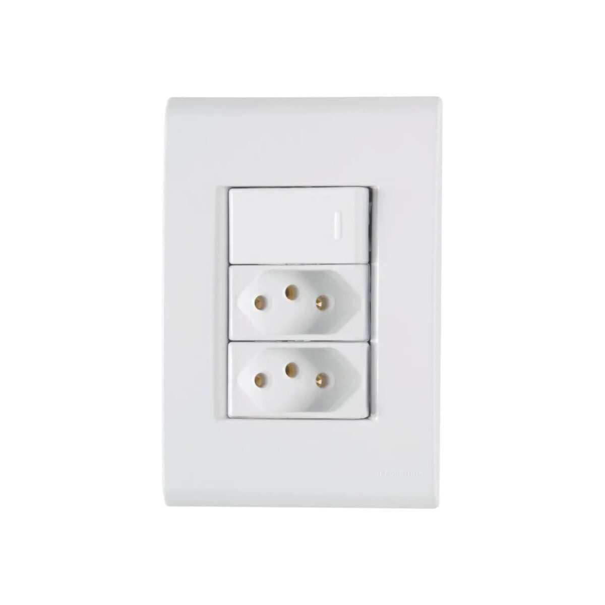 Conjunto 1 Interruptor Simples+2 Tomadas 10a Tramontina Liz