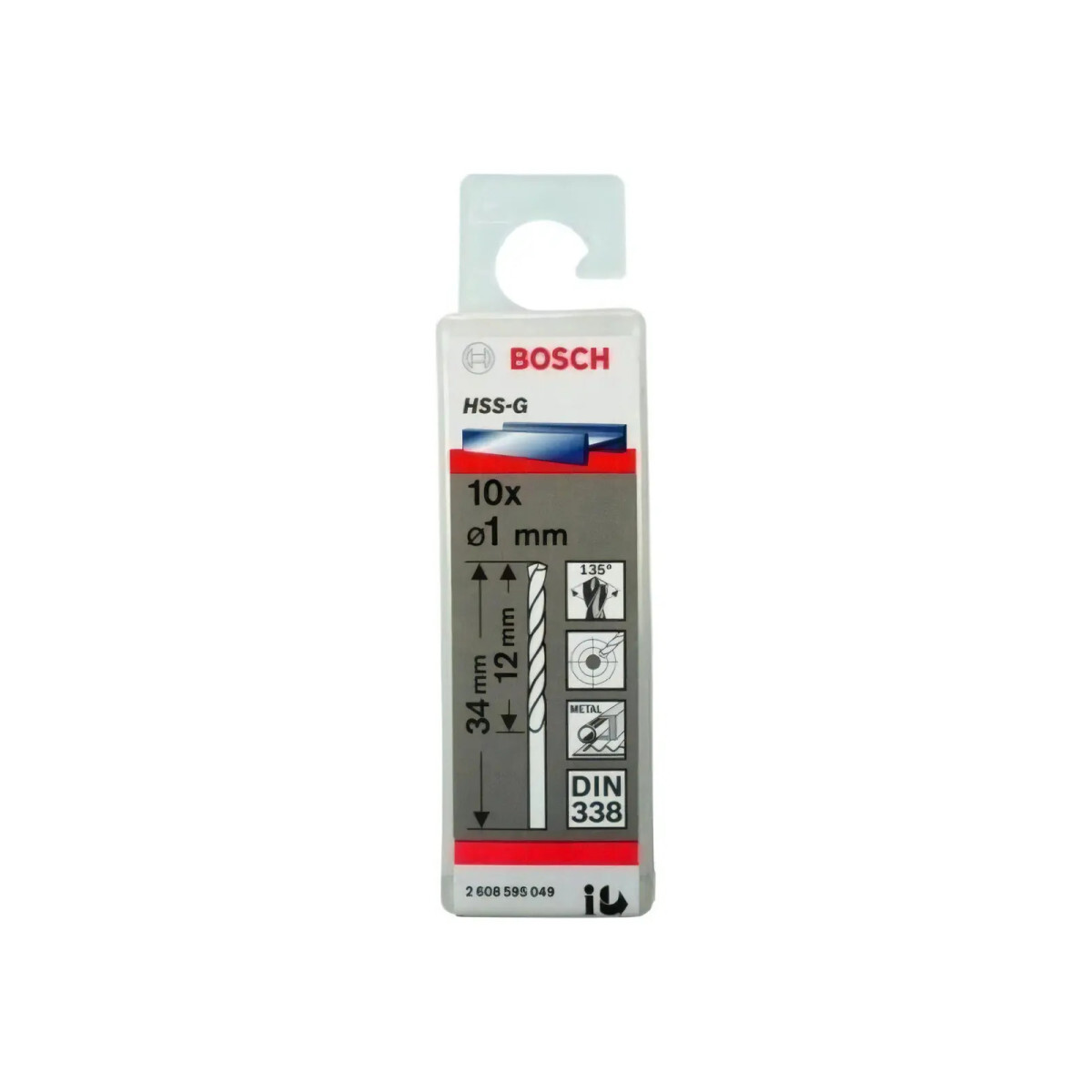 Broca Aço Rápido Hss-g Bosch 1,0mm P/ Metal e Plástico